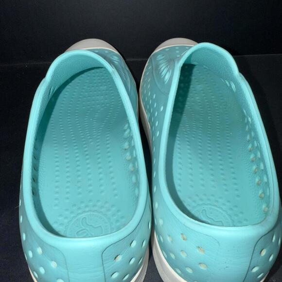 Native Adult Unisex Jefferson Waterproof Outdoor Aqua Blue Slip-On Shoes W8 M6 - Picture 13 of 13